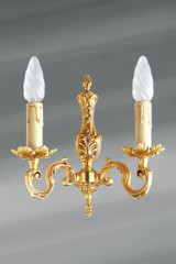 Applique en bronze Louis XV deux lumières - Applique by Lucien Gau