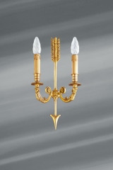 Applique en bronze massif, de style Directoire, deux lumières - Applique by Lucien Gau