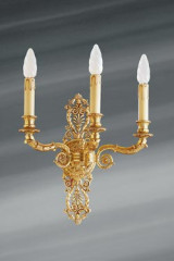 Applique en bronze massif, style Empire, trois lumières - Applique by Lucien Gau