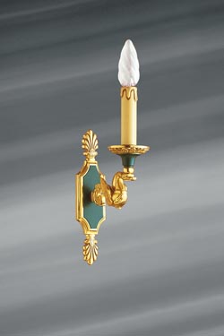 Applique simple en bronze massif de style Empire - Applique by Lucien Gau