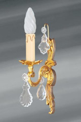 Applique vieil or et cristal de bohème Louis XV - Applique by Lucien Gau