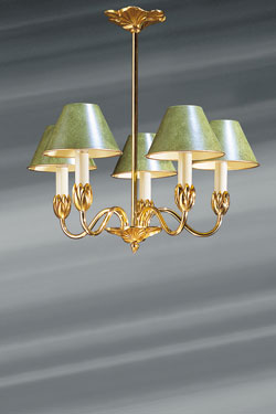 Nymphéa classic brass chandelier - Chandeliers by Lucien Gau