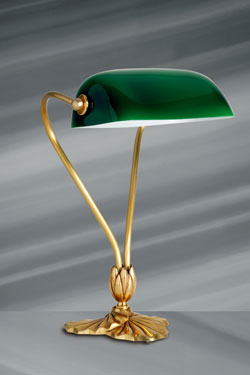 Nymphéa gold American library desk lamp - Desk lamps by Lucien Gau