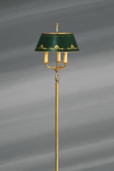 Antique bronze floor lam old gold patina Empire style - Floor lamps by Lucien Gau