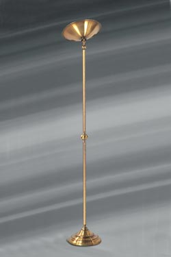 Dutch style patinated brass floor lamp - Floor lamps by Lucien Gau
