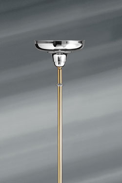 Gold and chrome geometric floor lamp - Floor lamps by Lucien Gau