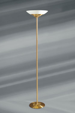 Nymphéa classic floor lamp in opal glass - Floor lamps by Lucien Gau