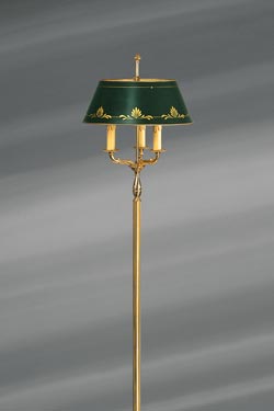 Lampadaire en bronze massif patiné vieil or de style Empire - Lampadaire by Lucien Gau