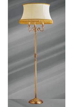 Lampadaire Louis XV doré support rond - Lampadaire by Lucien Gau
