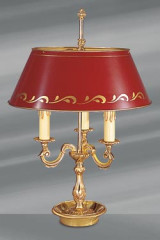 Lampe bouillote dorée Louis XV - Lampe de table by Lucien Gau