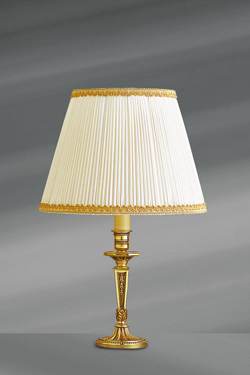 Lampe dorée Louis XVI, bronze massif, décor classique - Lampe de table by Lucien Gau