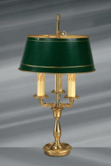 Empire Style Lamp in Solid Bronze, Three Lights - Table lamps by Lucien Gau