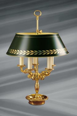 Empire style solid bronze lamp, five lights - Table lamps by Lucien Gau