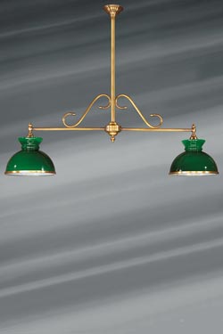 Lustre billard style hollandais tige droite - Lustre by Lucien Gau