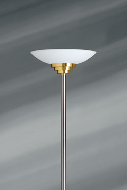 Maya lampadaire Art Déco en laiton - Lampadaire by Lucien Gau
