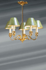 Nymphéa lustre classique en laiton  - Lustre by Lucien Gau