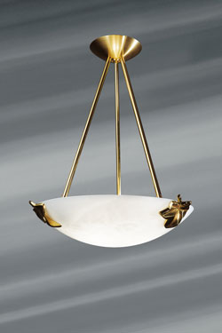 Adam golden pendant lamp in alabaster - Pendants by Lucien Gau