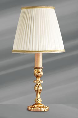 Petite lampe Louis XV en bronze doré - Lampe de table by Lucien Gau