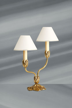 Nymphéa classic gold asymmetrical table lamp - Table lamps by Lucien Gau