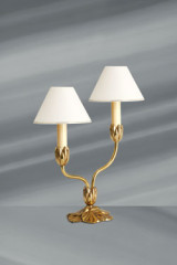 Nymphéa classic gold asymmetrical table lamp - Table lamps by Lucien Gau