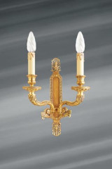 Double sconce in solid bronze Empire style - Wall lights by Lucien Gau