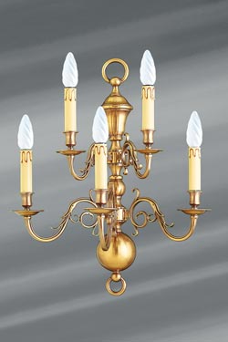 Dutch style sconce in brass with five lights - Wall lights by Lucien Gau