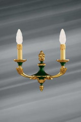 Wall lamp double solid bronze Empire style - Wall lights by Lucien Gau