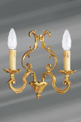  Louis XV gilded bronze wall sconce two lights - Wall lights by Lucien Gau