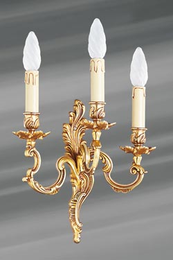  Louis XV old gold wall sconce three candlesticks - Wall lights by Lucien Gau