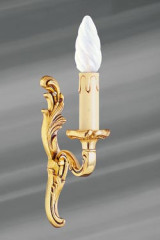 Louis XV single wall sconce golden bronze - Wall lights by Lucien Gau