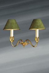 Nymphéa wall lamp 2 lights in brass - Wall lights by Lucien Gau