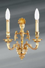 Old gold Louis XIV two lights sconce - Wall lights by Lucien Gau