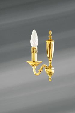 Small Louis XVI bronze sconce, old gold finish, one light - Wall lights by Lucien Gau