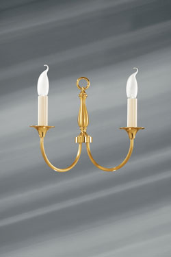 Sologne brass wall light 2 lights - Wall lights by Lucien Gau