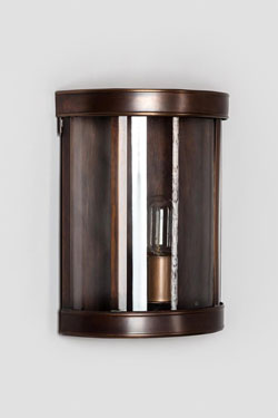 Applique d'extérieur 19ème en vieux laiton grand modèle Monceau
