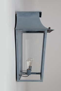 Applique géante 19ème 2 lumières vieux zinc Passy