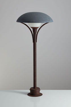 Old zinc outdoor beacon Cèpe - Exterior path & step lighting by Lum’Art