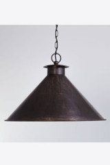 55cm conical outdoor hanging lamp in old brass Chapeau Dupont - Exterior pendants by Lum’Art