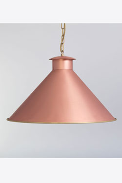 Chapeau Dupont industrial outdoor hanging lamp in brushed copper 45cm - Exterior pendants by Lum’Art