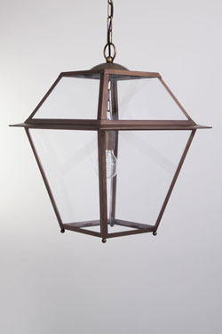 Large classic outdoor lantern in patinated brass Pont-Neuf