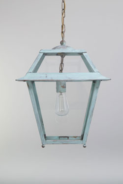 Pont-Neuf, classic pendant light in verdigris for outdoors