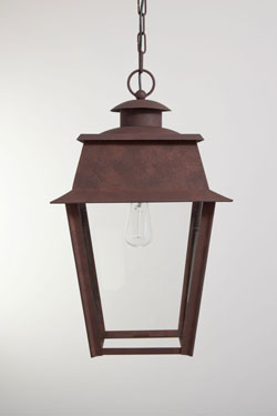 Very large 19th century outdoor suspension in rusty old iron Bordeaux