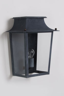 19th century exterior wall light in old zinc finish Passy