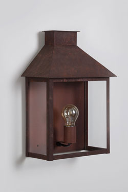 Antana outdoor wall lamp with rusted old iron finish