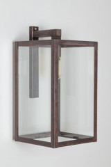 Bellecour antique brass finish rectangle wall light - Exterior wall lights by Lum’Art