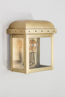 Carolus gilded medieval-style wall light for outdoors