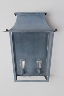 Giant wall lamp 19th century 2 lights old zinc Passy - Exterior wall lights by Lum’Art