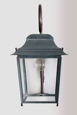 Giant old zinc classic wall light on bracket Chantilly