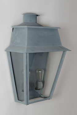 Giant outdoor wall lamp in old zinc Bordeaux