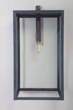 Large architectural wall light in old  zinc Bellecour